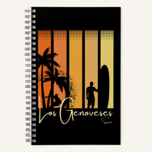 Los Genoveses Spanien Surfing Beach Notizblock