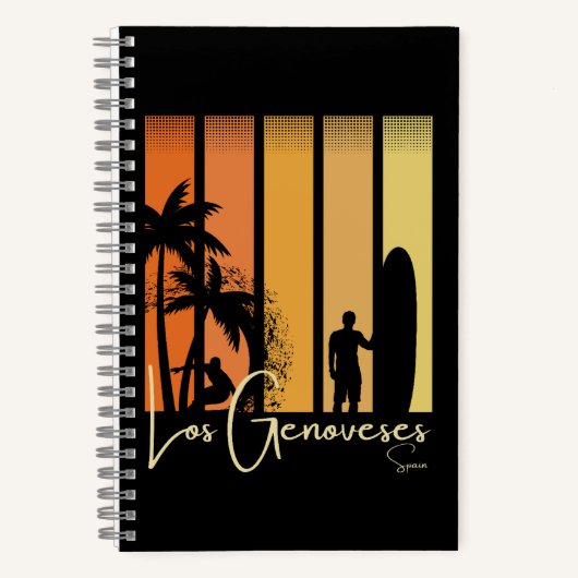 Los Genoveses Spanien Surfing Beach Notizblock (Vorderseite)