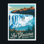 Los Glaciares Nationalpark Vintag Postkarte<br><div class="desc">Eine atemberaubende und nostalgische Darstellung des Nationalparks Los Glaciares in Argentinien, bekannt für seine dramatischen Gletscher, majestätischen Berge und atemberaubenden Naturlandschaften. Das Design vereint berühmte Sehenswürdigkeiten wie den Perito-Moreno-Gletscher mit seinen massiven Eisformationen und beeindruckenden Blautönen, das Set vor dem Hintergrund von zerklüfteten Gipfeln und unberührten Seen. Das Vintage Kunstwerk erinnert...</div>
