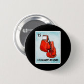 Los Guantes De Boxeo Mexikanische Boxhandkarten Button (Vorne & Hinten)