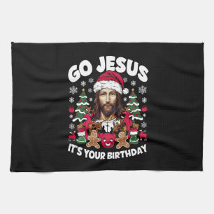 Los Jesus, es ist dein Geburtstag hässlicher Weihn Geschirrtuch