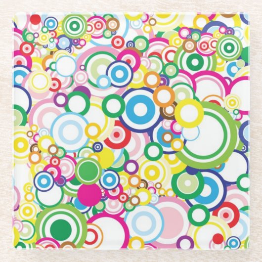 Los klare Kreise Glasuntersetzer (Vorderseite)