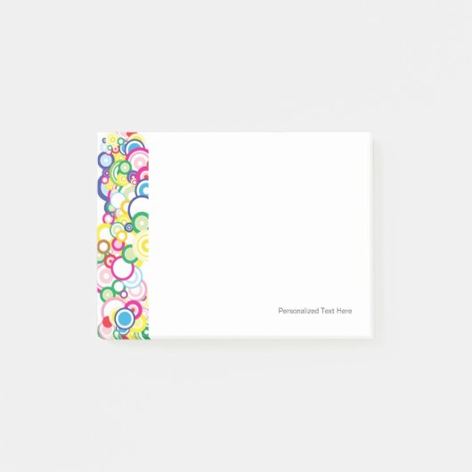 Los klare Kreise Post-it Klebezettel (Vorderseite)