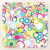 Los klare Kreise Rechteckiger Pappuntersetzer (Vorderseite)