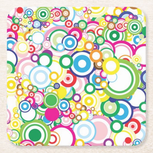 Los klare Kreise Rechteckiger Pappuntersetzer (Vorderseite)