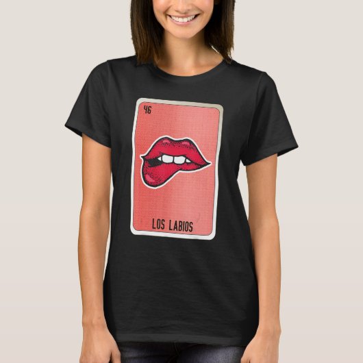 Los Labios Mexican Slang Lottery Bingo Cards T-Shirt (Vorderseite)