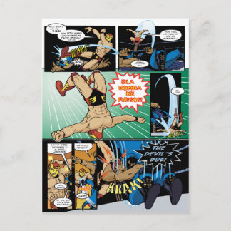Los Luchadores Mysteriosos Postkarte