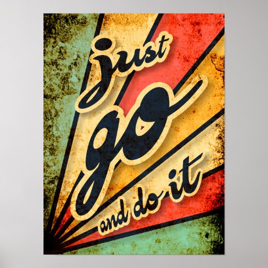 Los, mach's, motivierend Vintag Poster (Vorne)