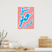 Los, mach's, typografisches Poster (Küche)