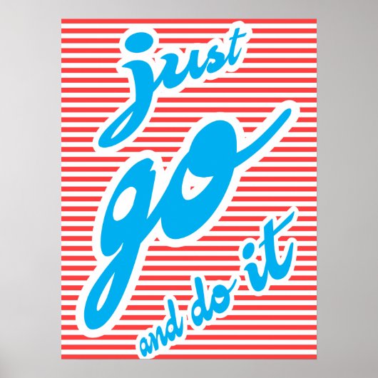 Los, mach's, typografisches Poster (Vorne)