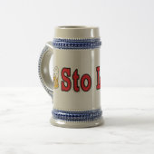 Los! mit Bier-Tasse Bierglas (Vorderseite Links)