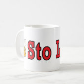Los! mit Bier-Tasse Kaffeetasse (Vorderseite Links)