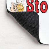 Los! mit Bier-Tasse Mousepad (Ecke)