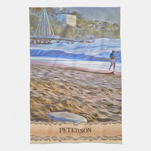 Los Muertos Beach 786 Geschirrtuch (Vertikal)