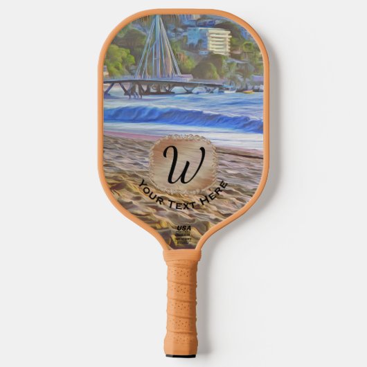 Los Muertos Beach 786 Pickleball Schläger (Rückseite)
