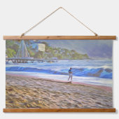 Los Muertos Beach 786 Wandteppich Mit Holzrahmen (Vorne)