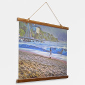 Los Muertos Beach 786 Wandteppich Mit Holzrahmen (Gewinkelt)