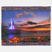 Los Muertos Pier Fleecedecke (Vorderseite (Horizontal))