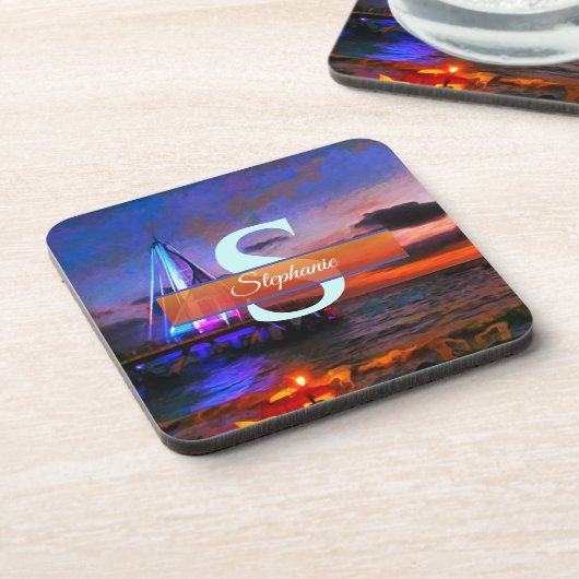 Los Muertos Pier Getränkeuntersetzer (Linke Seite)