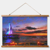 Los Muertos Pier Wandteppich Mit Holzrahmen (Vorne)