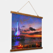 Los Muertos Pier Wandteppich Mit Holzrahmen (Gewinkelt)