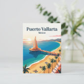 Los Muertos Strand Mexiko Postkarte (Stehend Vorderseite)