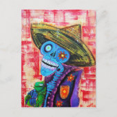 Los Muertos Sugar Skull Postkarten (Vorderseite)