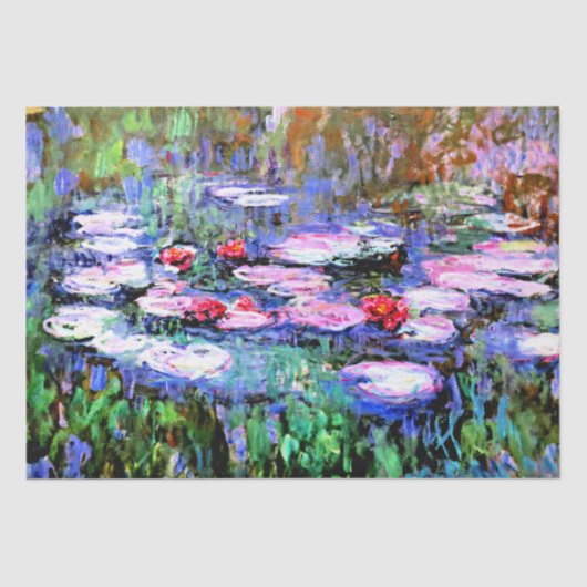 Los Nenufares (Seerosen) von Claude Monet, Seidenpapier (Vorderseite)