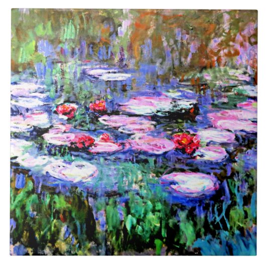 Los Nenufares von Monet Fliese (Vorderseite)
