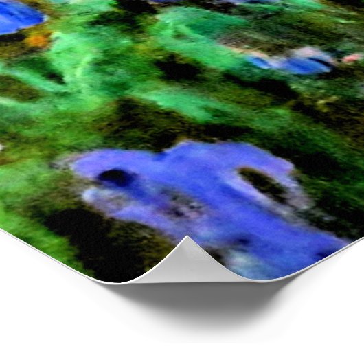 Los Nenufares von Monet Poster (Ecke)