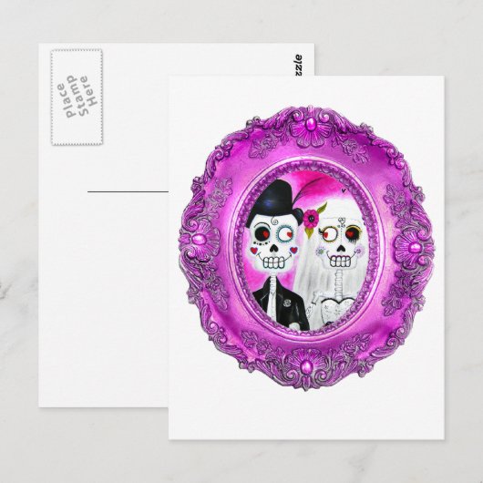 Los Novios Calaca Postkarte (Vorne/Hinten)