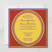 Los Novios Square Wedding Invitation (Englisch) Einladung (Rückseite)