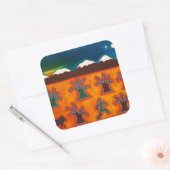 Los Olivos en el Invierno 2010 Quadratischer Aufkleber (Umschlag)