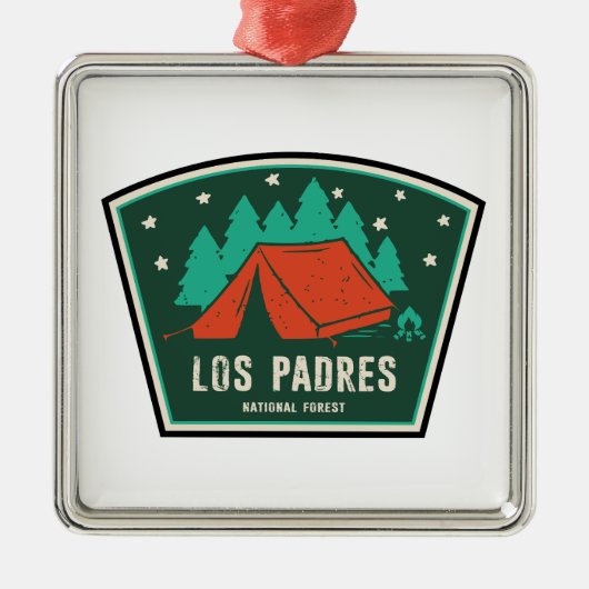 Los Padres National Forest California Camping Ornament Aus Metall (Vorne)