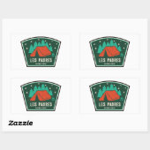 Los Padres National Forest California Camping Rechteckiger Aufkleber (Blatt)