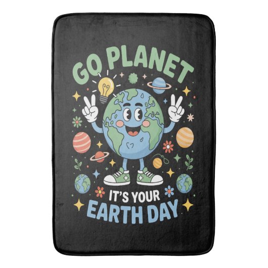 Los Planeten, es Euer Tag der Erde Badematte (Vorderseite Vertikal)