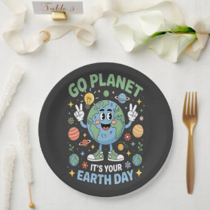 Los Planeten, es Euer Tag der Erde Pappteller