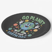 Los Planeten, es Euer Tag der Erde Pappteller (Schrägansicht)