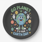Los Planeten, es Euer Tag der Erde Pappteller (Vorderseite)