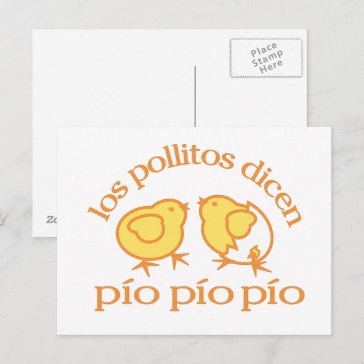 Los pollitos dicen... postkarte (Vorne/Hinten)
