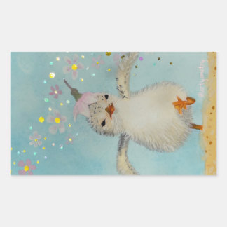 Los! Rechteckiger Aufkleber