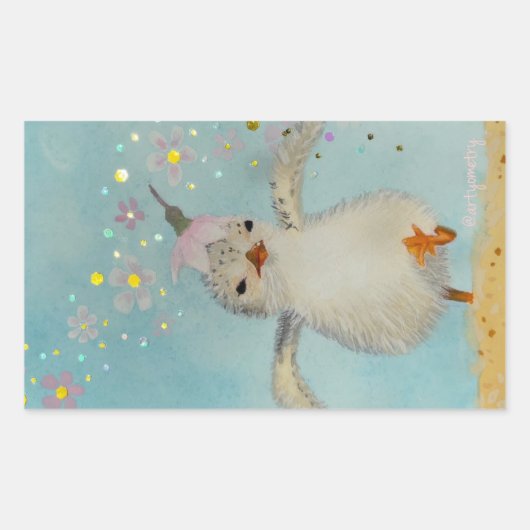 Los! Rechteckiger Aufkleber (Vorderseite)