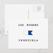 Los Roques Venezuela Alpha Dive Flag Postkarte (Vorne/Hinten)