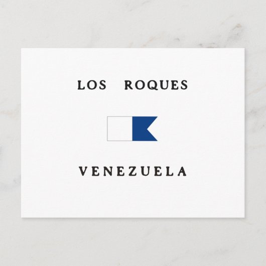 Los Roques Venezuela Alpha Dive Flag Postkarte (Vorderseite)