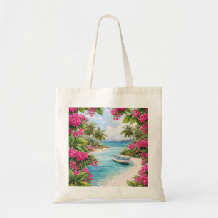 Los Roques Venezuela Tropische Pinke Blumen Strand Tragetasche