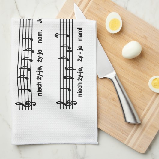 Los! Song Geschirrtuch (Viertel Falte)