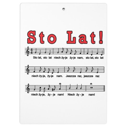 Los! Song Klemmbrett (Rückseite)