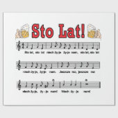 Los! Song mit Bierbraun-Tasse Geschenkpapier (Flach)