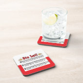 Los! Song mit Bierbraun-Tasse Getränkeuntersetzer (Rechte Seite)