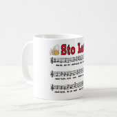 Los! Song mit Bierbraun-Tasse Kaffeetasse (Vorderseite Links)